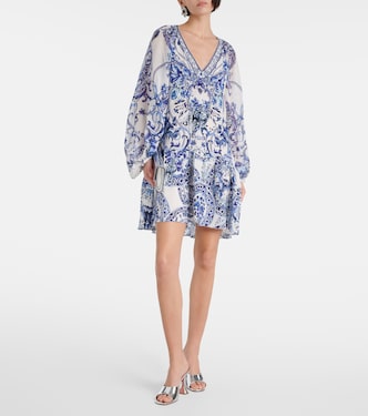 Printed tiered silk minidress | Camilla