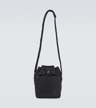 Niki Small leather-trimmed bucket bag | Saint Laurent