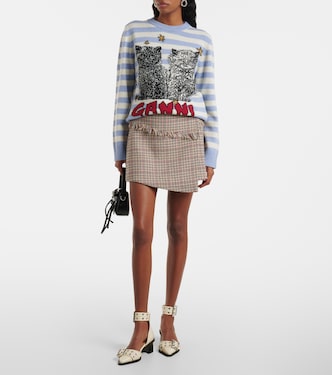 Jersey de mezcla de lana a rayas | Ganni