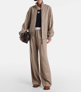 Weite Hose aus Wolle und Kaschmir | Loewe