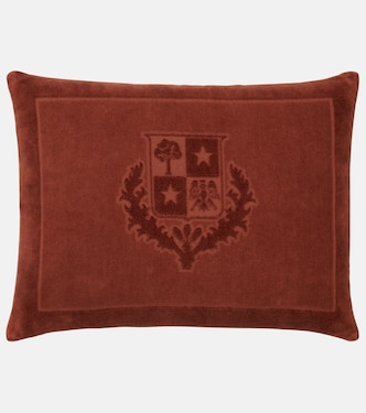 Crest cotton velour and terry cushion | Loro Piana