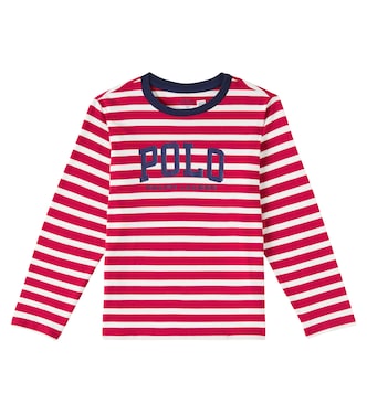 T-shirt in jersey di cotone a righe | Polo Ralph Lauren Kids