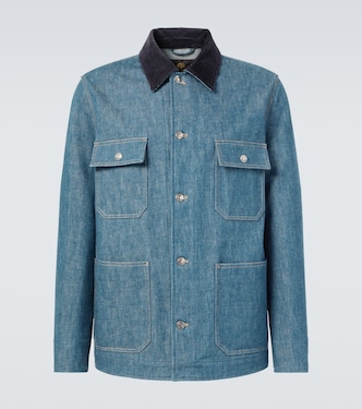 Conley corduroy-trimmed denim jacket | Loro Piana