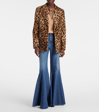 Leopard-print cotton blazer | Chloé