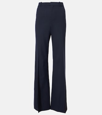 High-rise wool-blend wide-leg pants | Chloé