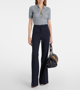 Pantalones anchos de mezcla de lana | Chloé