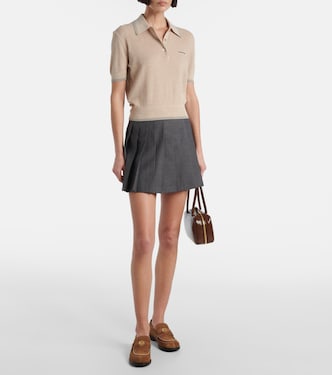 Polopullover aus einem Baumwollgemisch | Miu Miu