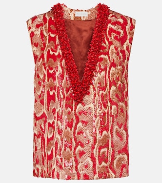 College beaded-embellished top | Dries Van Noten