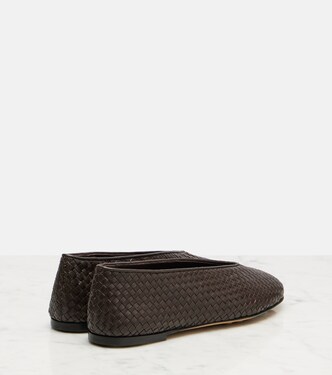Rosa Intrecciato leather ballet flats | Bottega Veneta