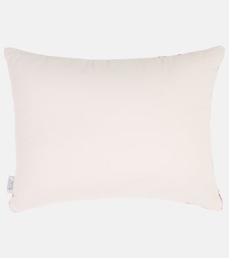 Printed silk and cotton velvet cushion | Les-Ottomans