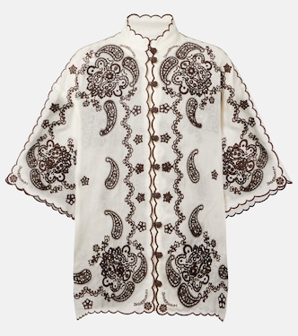 Camicia Ascension in lino con ricamo | Zimmermann