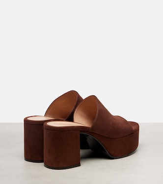 Plateau-Pantoletten aus Veloursleder | Gianvito Rossi
