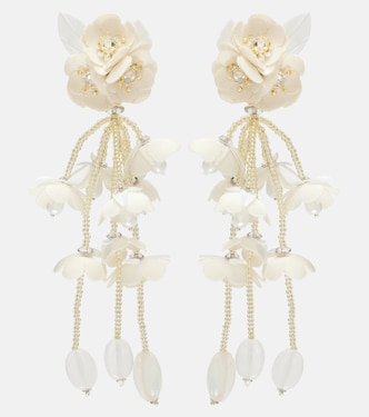 Floral beaded drop earrings | Oscar de la Renta