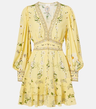 Verziertes Minikleid Daisy Chains aus Seide | Camilla