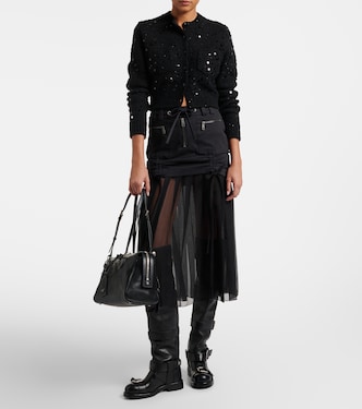 Jupe midi en soie et coton | Dolce&Gabbana