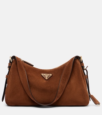 Prada Aimée Medium suede shoulder bag | Prada