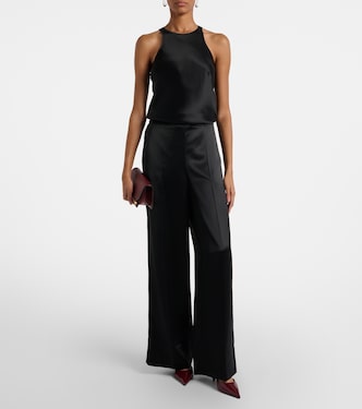 Dijon satin wide-leg pants  | Joseph