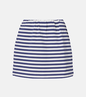 Haisley striped cotton miniskirt | Posse