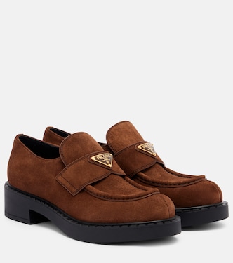 Chocolate suede loafers | Prada