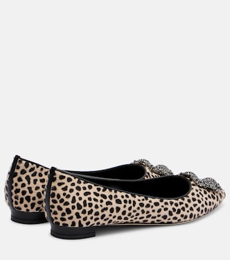 Hangisi calf hair ballet flats | Manolo Blahnik