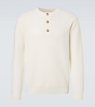 Waffle-knit wool and cashmere sweater | Allude