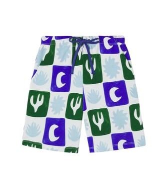 Printed cotton-blend Bermuda shorts | Fábula