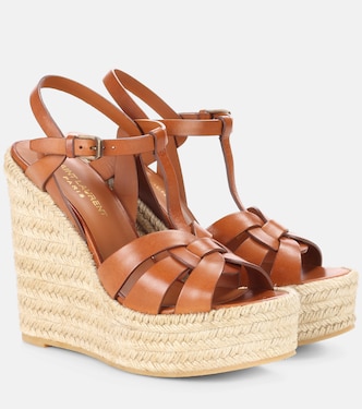 Espadrillas Tribute 130 in pelle con zeppa | Saint Laurent