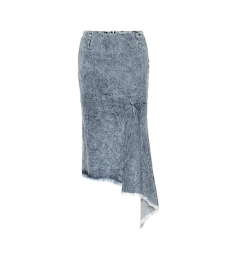 Falda midi asimétrica de jeans | Balenciaga