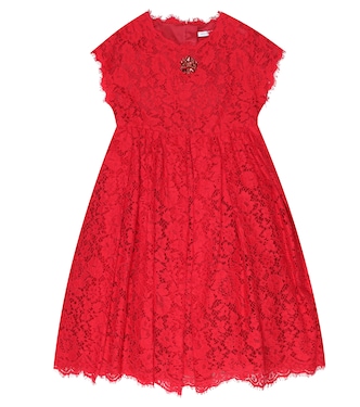 Embellished lace dress | Dolce&Gabbana Kids