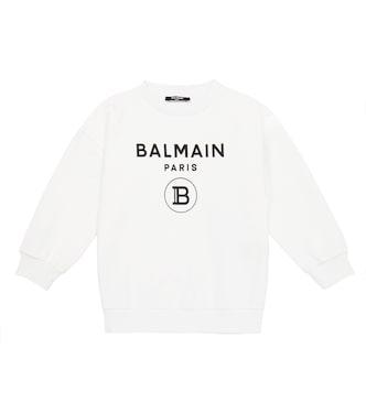 Logo cotton sweatshirt | Balmain Kids