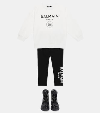 Logo cotton sweatshirt | Balmain Kids