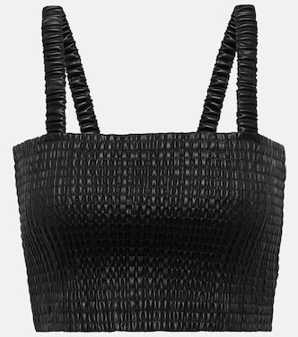 White Label Cropped-Top aus Lederimitat | Proenza Schouler