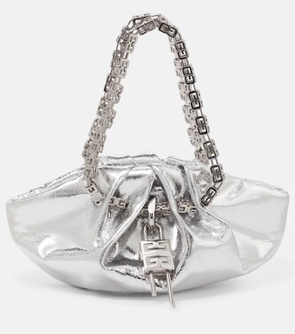 Schultertasche Kenny Mini aus Metallic-Leder | Givenchy