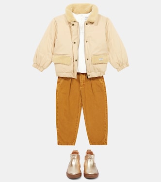 Wander shearling-trimmed puffer jacket | Donsje