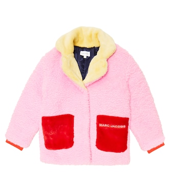 Colorblocked short faux fur coat | Marc Jacobs Kids