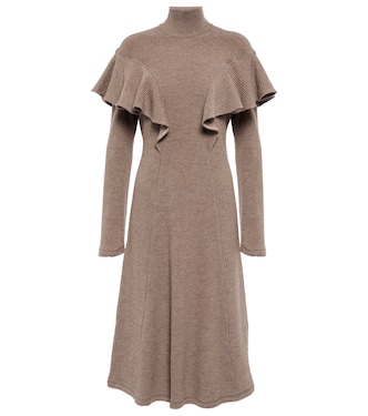 Robe midi en laine vierge | Chloé