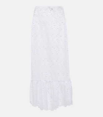 Gonna midi in cotone sangallo | Giambattista Valli