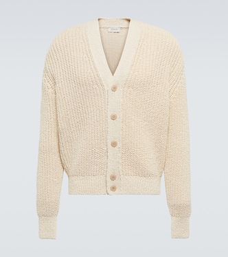 Cardigan in maglia di cotone a coste | Lemaire