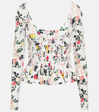 Floral peplum top | Rabanne