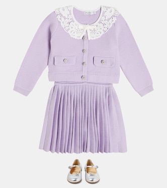 Cardigan decorato con pizzo | Self-Portrait Kids