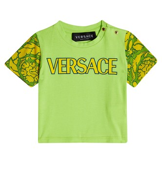 Baby - T-shirt Barocco Silhouette in misto cotone | Versace Kids