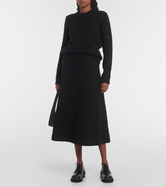 Falda midi Pablo de bouclé de lana y seda | Gabriela Hearst
