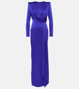 Draped satin gown | Alex Perry