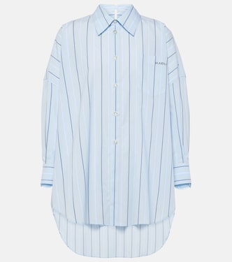 Striped oversized cotton poplin shirt | Marni
