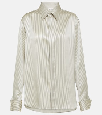 Camicia in raso di seta a righe | Saint Laurent