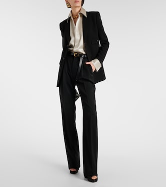Camicia in raso di seta a righe | Saint Laurent