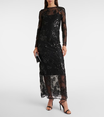 Embellished mesh maxi dress | Rotate
