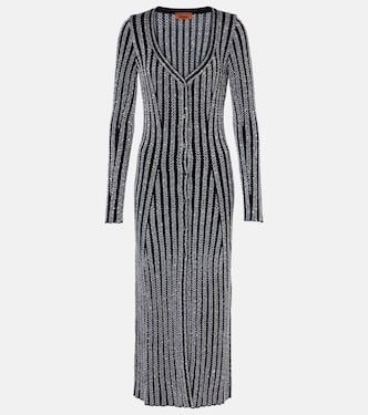 Verziertes Midikleid aus Häkelstrick | Missoni