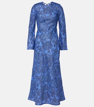 Robe longue Ottie Bias en lin | Zimmermann
