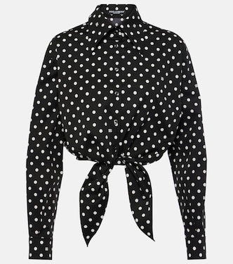 Blouse raccourcie en coton mélangé | Dolce&Gabbana